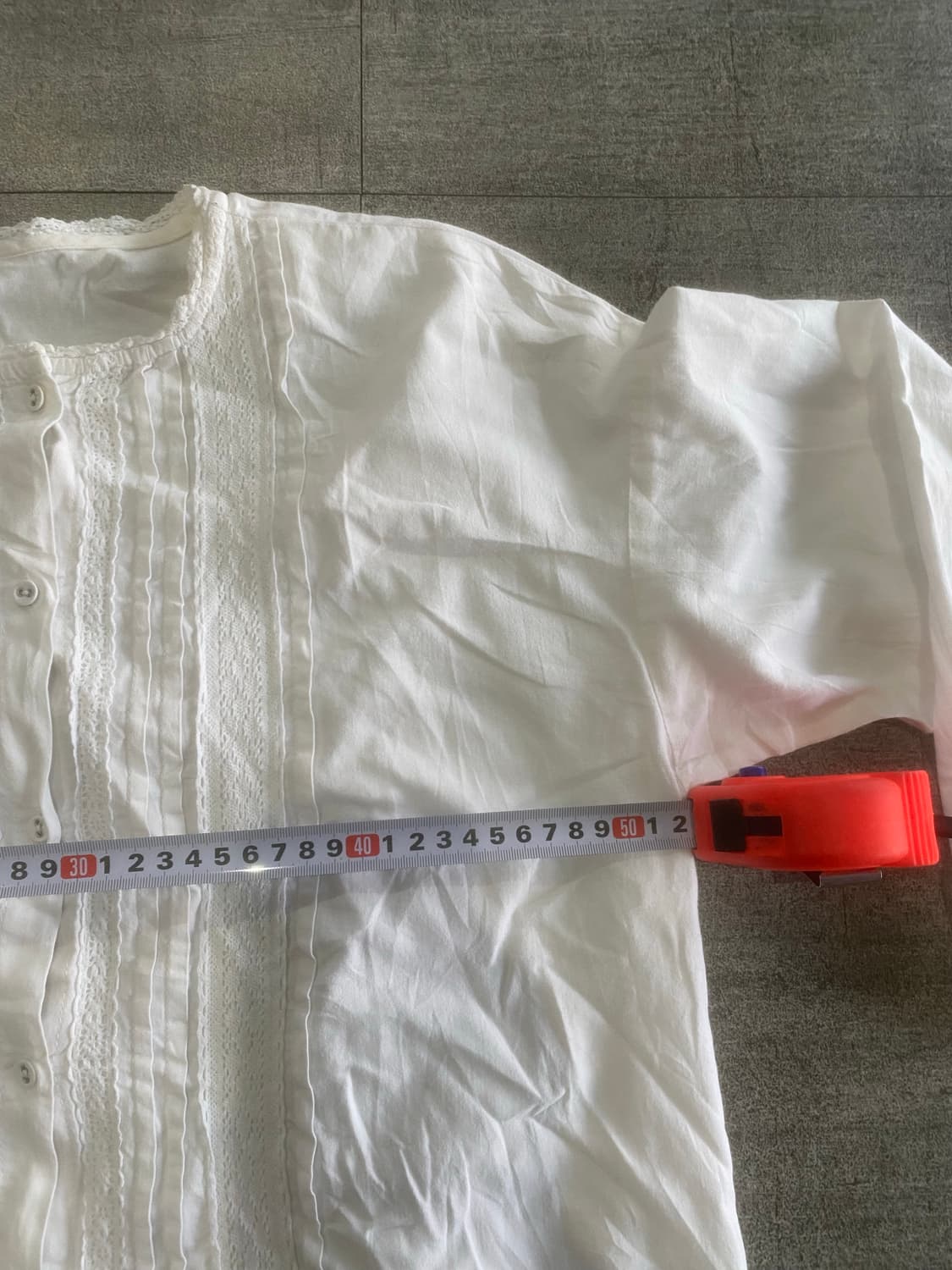 일본빈티지 달천깔페어리 레이스할메카지 블라우스 화이트 상품이미지2