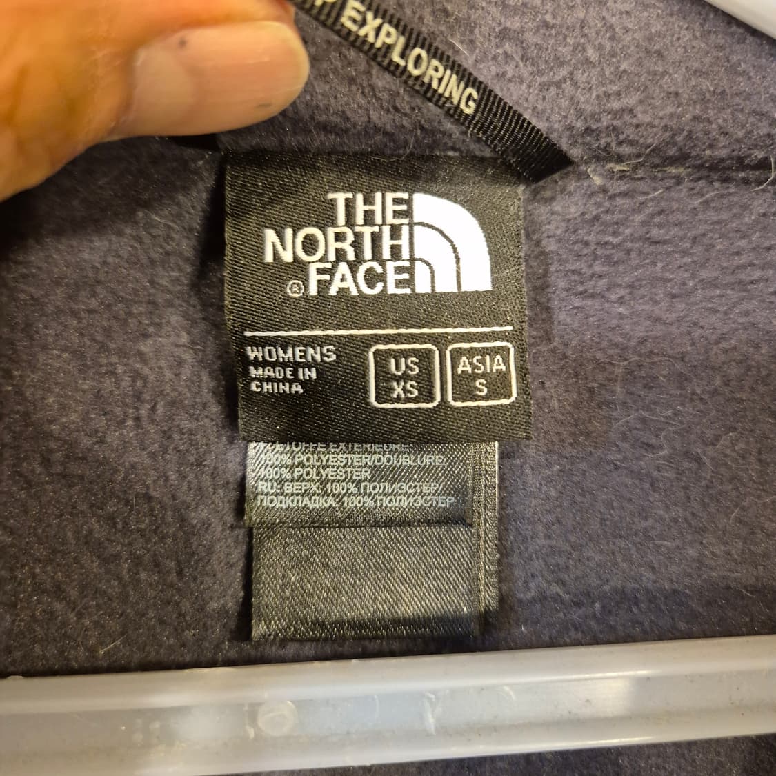 여성-S 노스페이스 차콜 후리스집업 상품이미지3