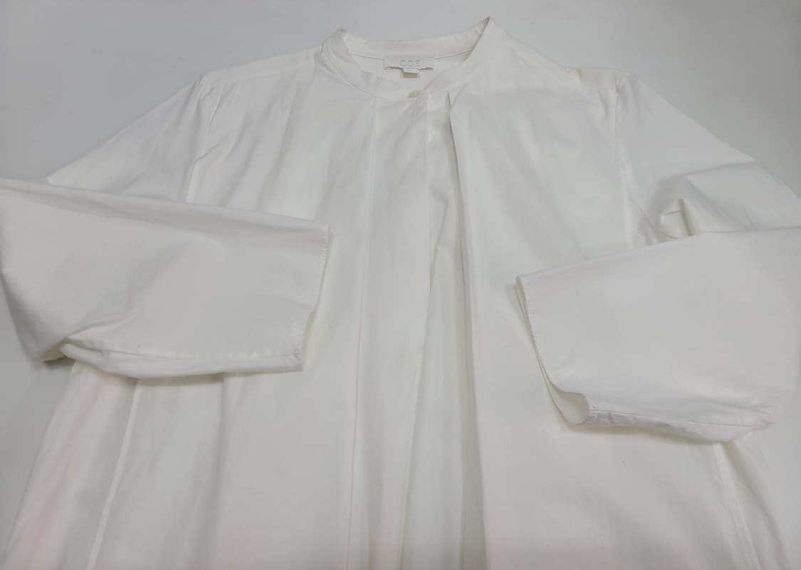 COS 코스 드레이프 코튼 셔츠 드레스 / 여 165-84A 화이트
 상품이미지4