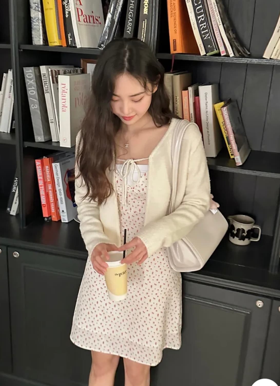 (새상품)뮤트 리본 니트 가디건 블랙 상품이미지1