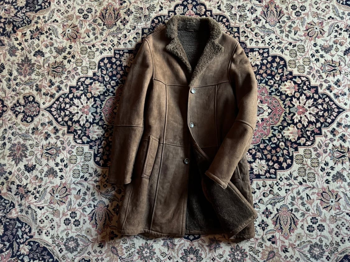 EMMETI 스웨이드 레더 코트 슬림100 상품이미지1