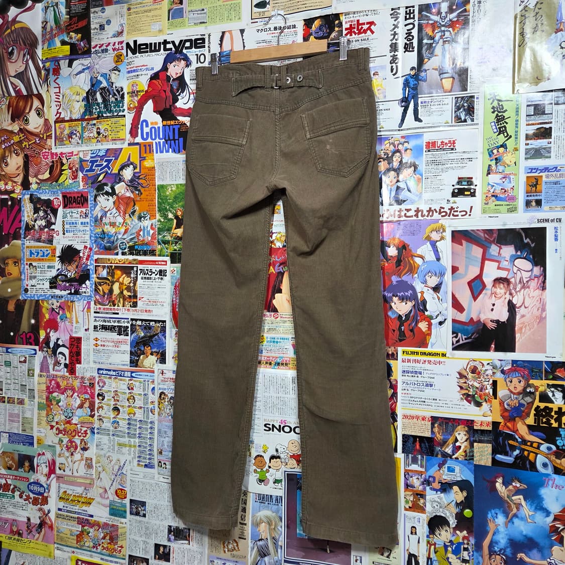 JPN 빈티지 카키브라운 신치백 코듀로이 팬츠 상품이미지1