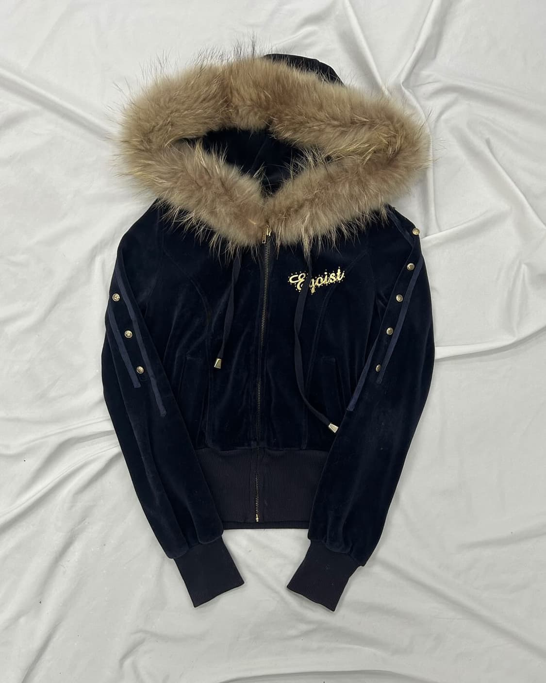 에고이스트 벨벳 퍼 후드집업 y2k갸루 상품이미지2