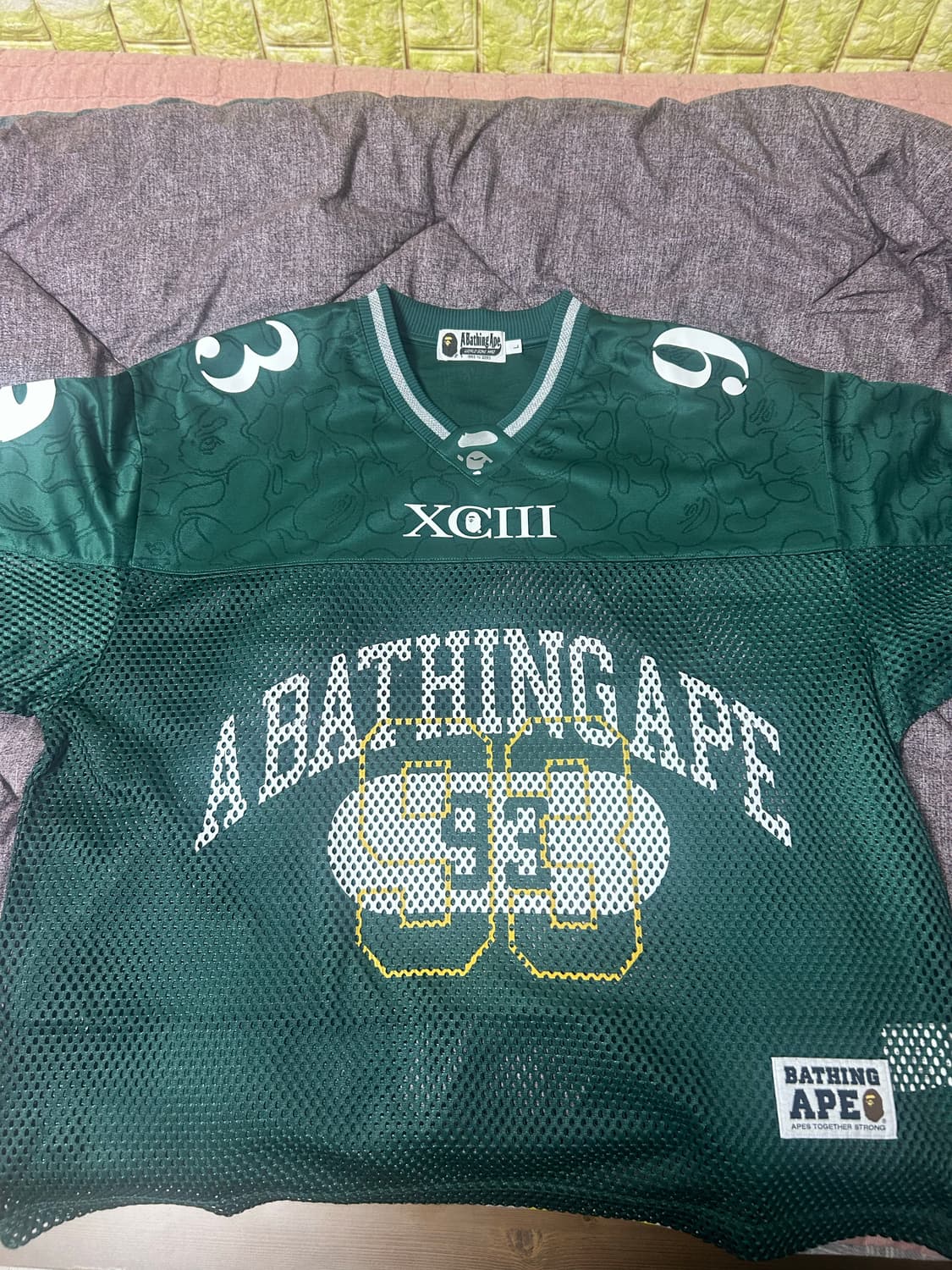 베이프 라인 카모 멀티로고 풋볼저지 상품이미지1