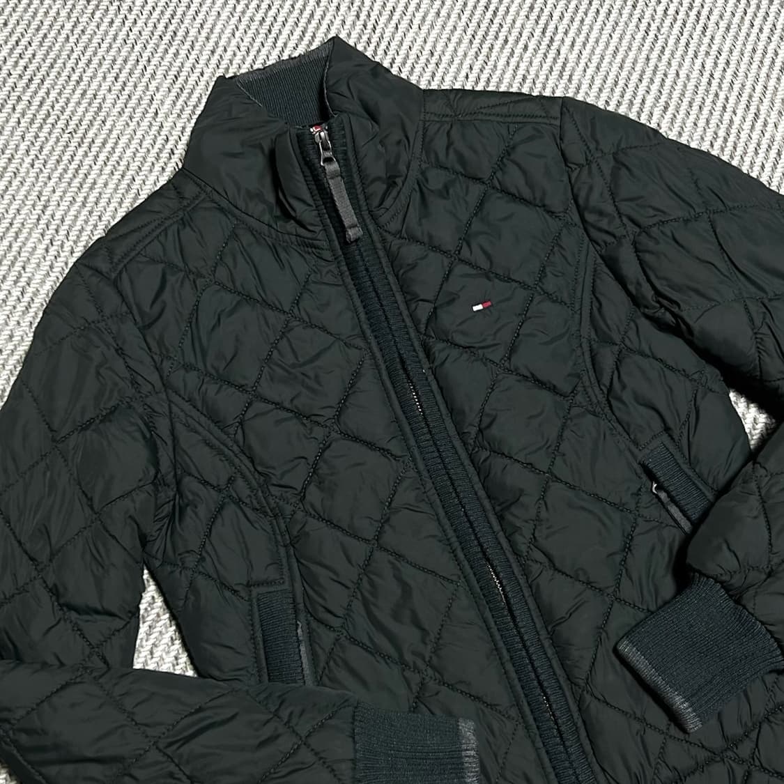 [S] Tommy 타미힐피거 우먼즈 다크그린 누빔 퀼팅 점퍼 상품이미지2