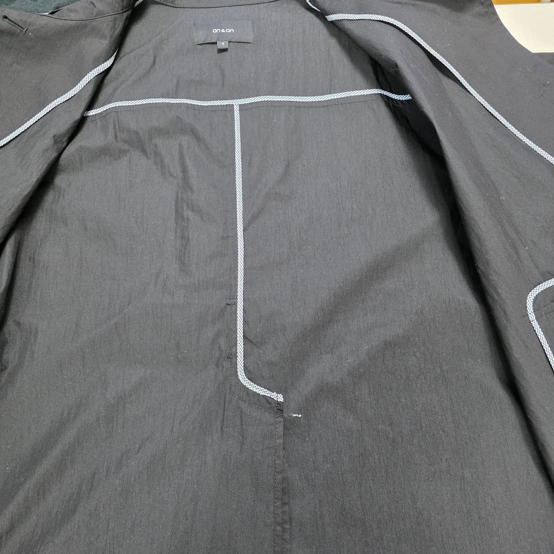 0808 온앤온 하이넥 루즈핏 벨티드 25ss 트렌치코트 01 상품이미지4