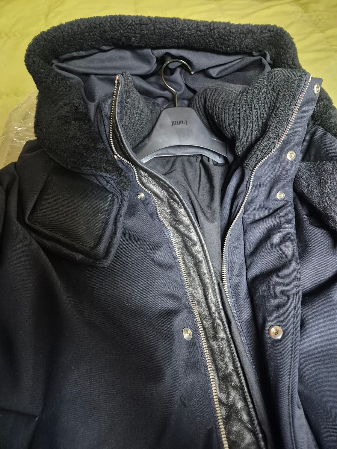 준지 16fw 오버핏 다크네이비 롱패딩 상품이미지5