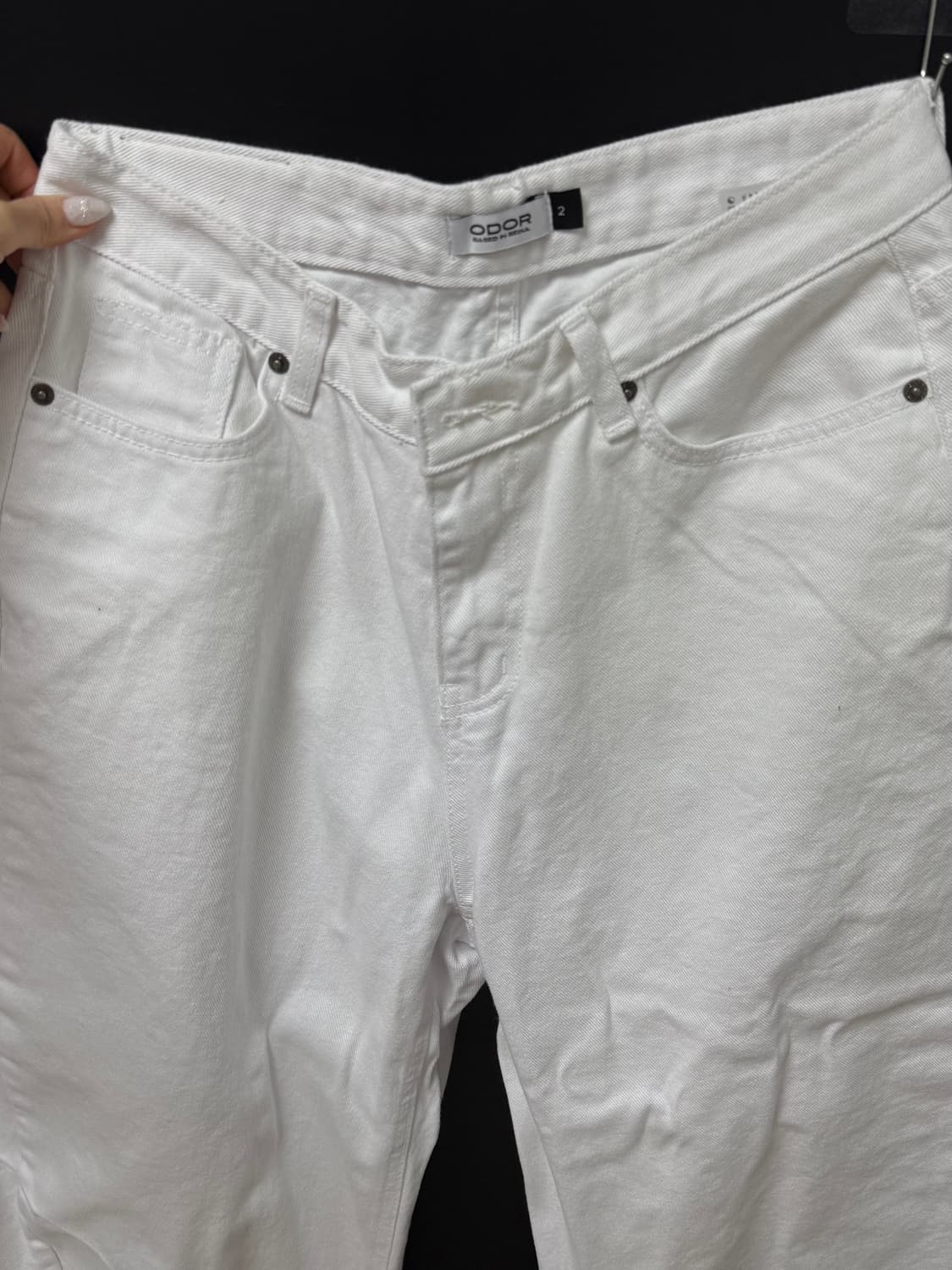 오도어 Noir white pants 상품이미지2