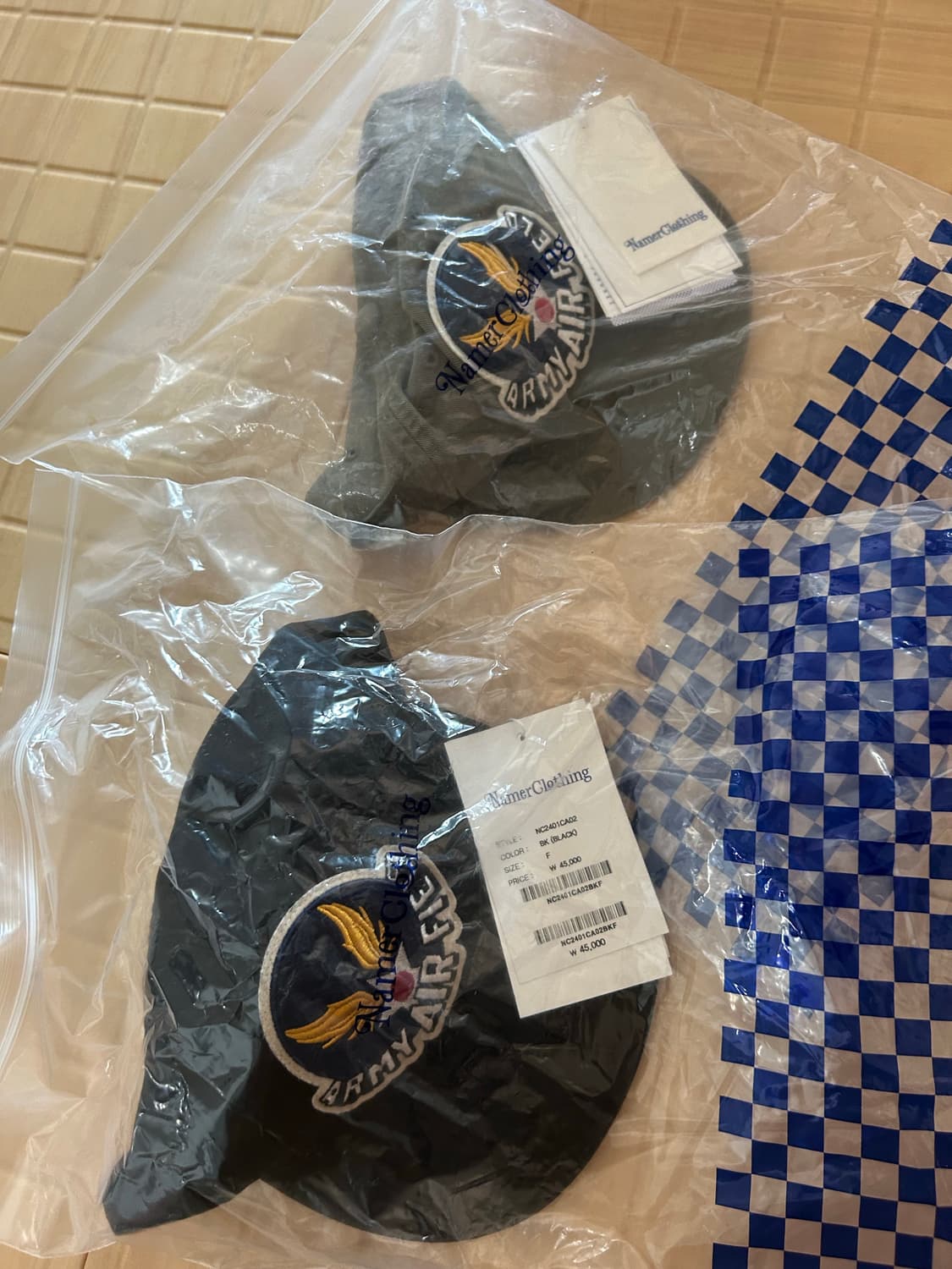 네이머클로딩 에어플라이트 볼캡 모자 카키 블랙 개별판매금액 상품이미지1