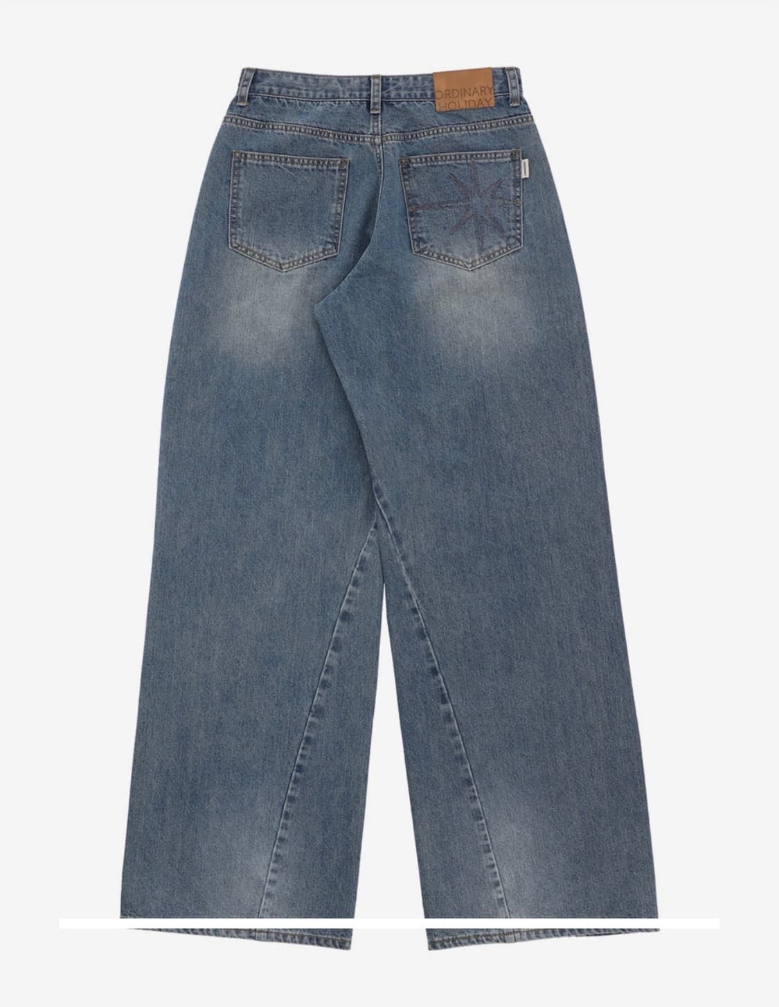 오디너리 홀리데이 라인 데님 와이드 팬츠 [BLUE] 상품이미지4