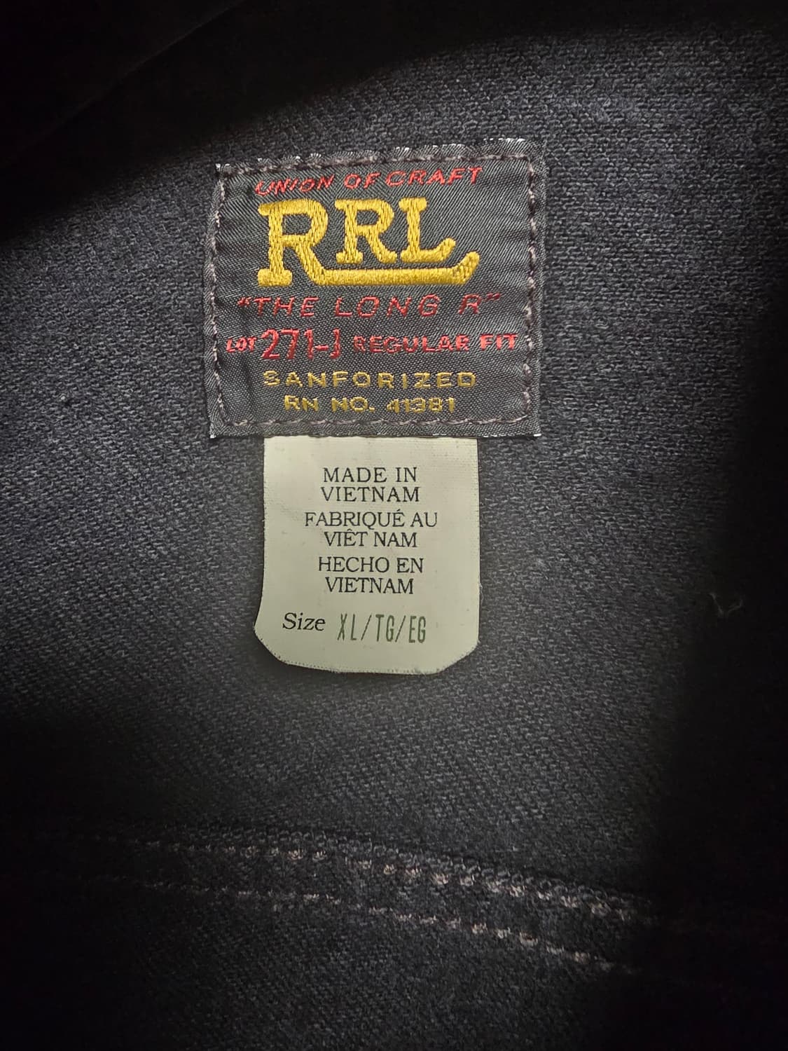rrl lot271 블랙 xl 상품이미지3