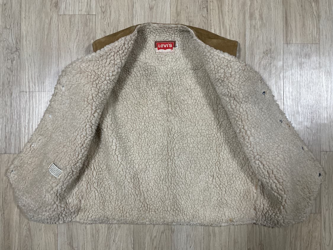 95) LVC원판 70s 리바이스 가죽 웨스턴 양털베스트(멕시코제)RRL 상품이미지5