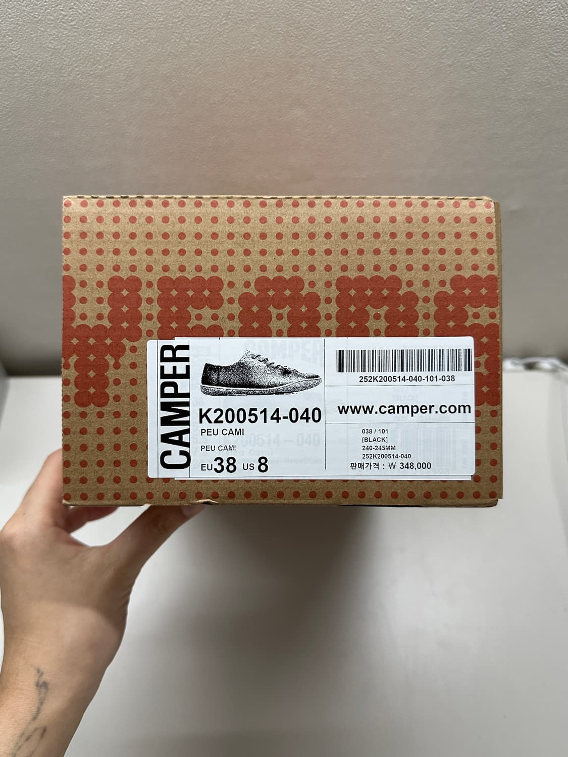 캠퍼 Peu 블랙 38 새상품 상품이미지7