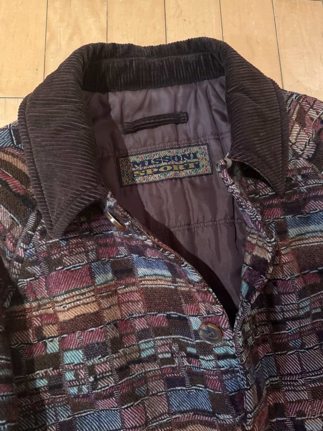 미쏘니 체크 패턴 코트 상품이미지2