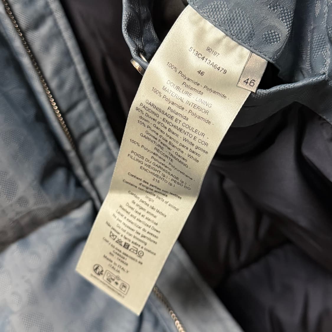 [S+급/46] 디올 오블리크 푸퍼 패딩 블루 풀구성 상품이미지6