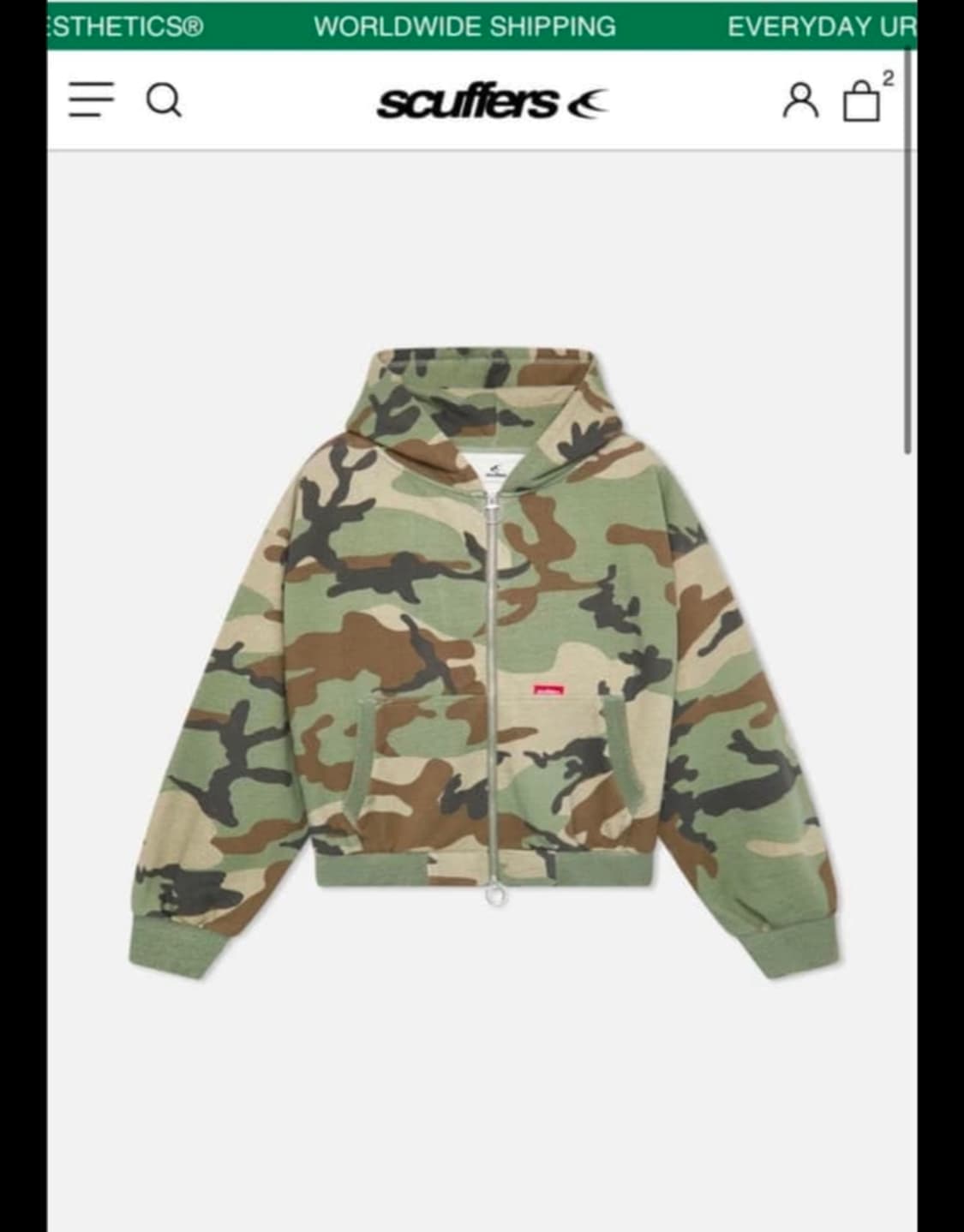 Scuffers 카모 후드집업 m사이즈 구합니다 (가격 제시) 상품이미지1