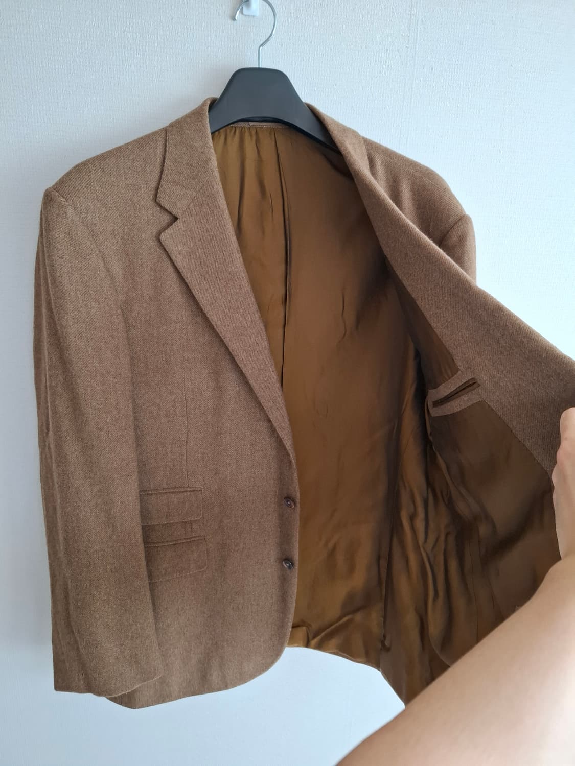 46R 폴로 퍼플라벨 캐시50 스포츠코트 브라운 자켓 트위드 상품이미지8