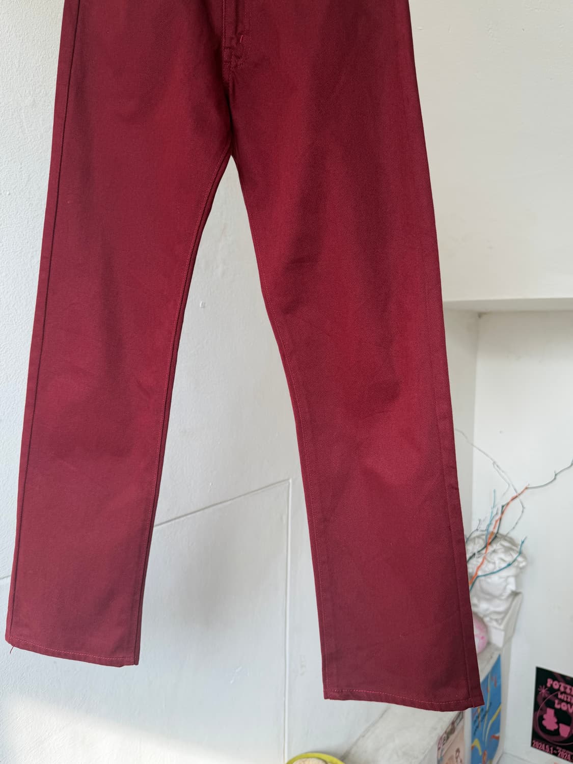 Bigjohn 일자핏 버건디 팬츠 상품이미지3