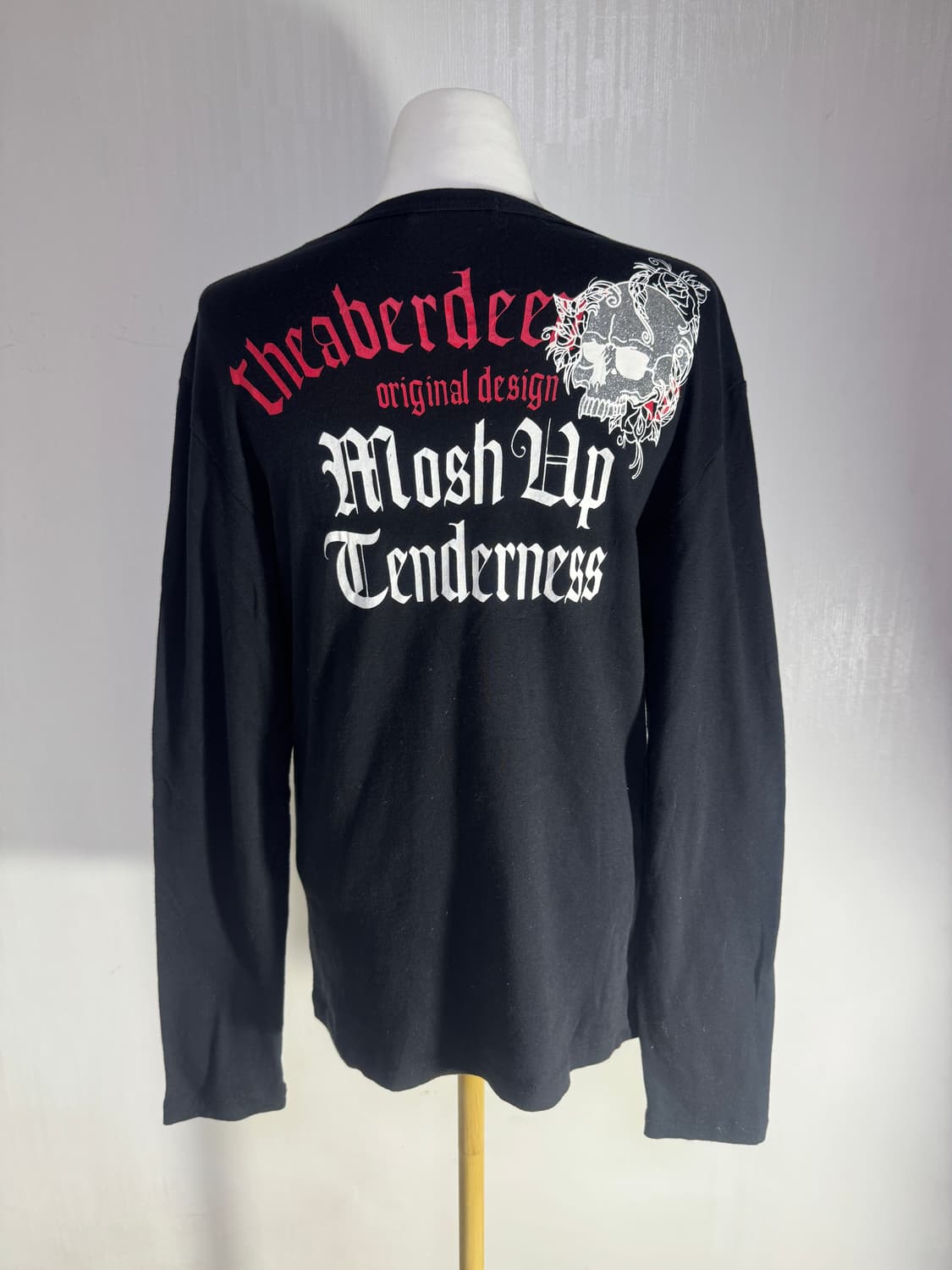 Sorridere 스컬 크로스 롱슬리브 y2k 펑크 상품이미지2