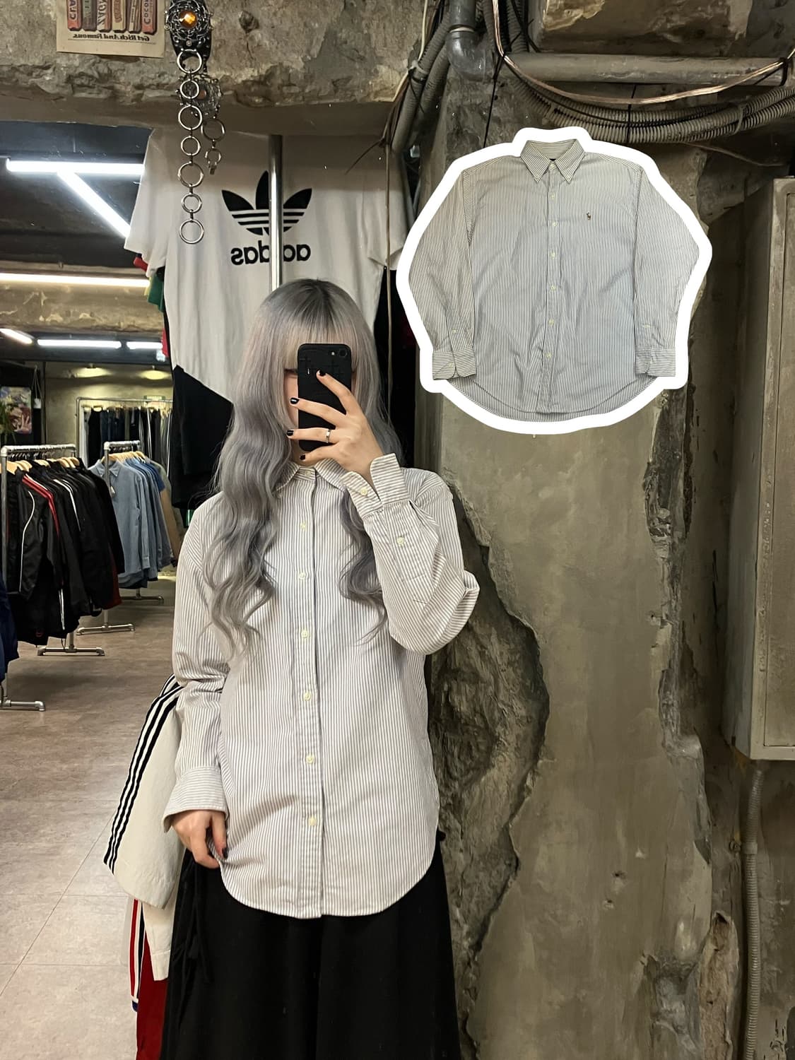 폴로 랄프로렌 스트라이프 셔츠 스카이블루   #csz2608 상품이미지1