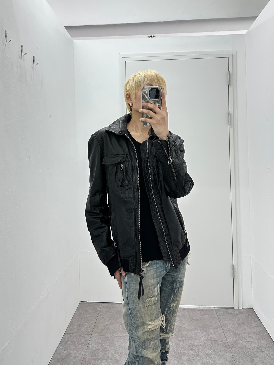 Lepieton Ribbed Lambskin Leather Jacket  상품이미지8