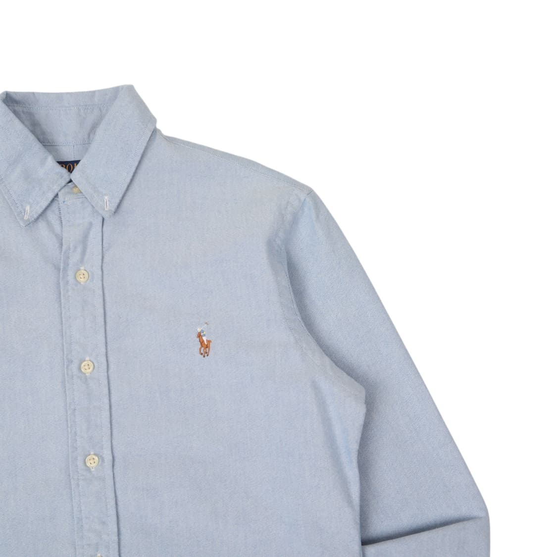 폴로 랄프로렌 QR 옥스포드 라이트 블루 멀티포니 셔츠 상품이미지3