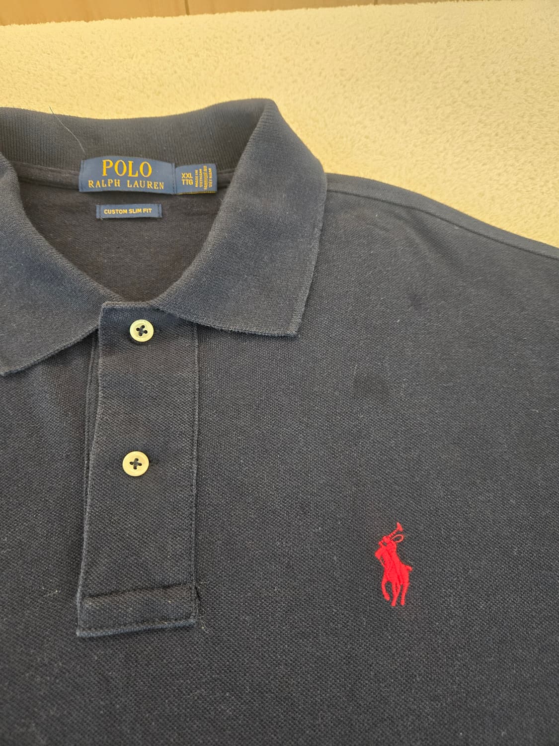 폴로 랄프로렌 블랙 긴팔 폴로티 XXL 상품이미지8