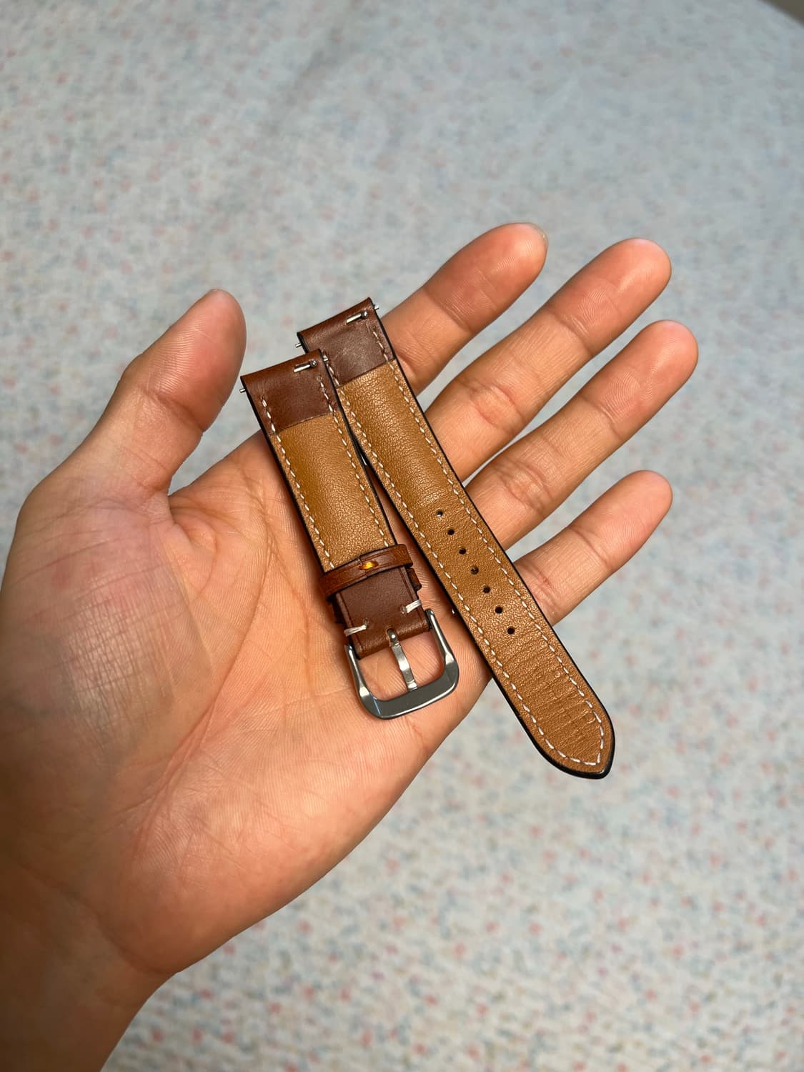 OAS 오에이에스 이탈리안 패딩 워치 레더 가죽 밴드 스트랩 시계줄 S 상품이미지6