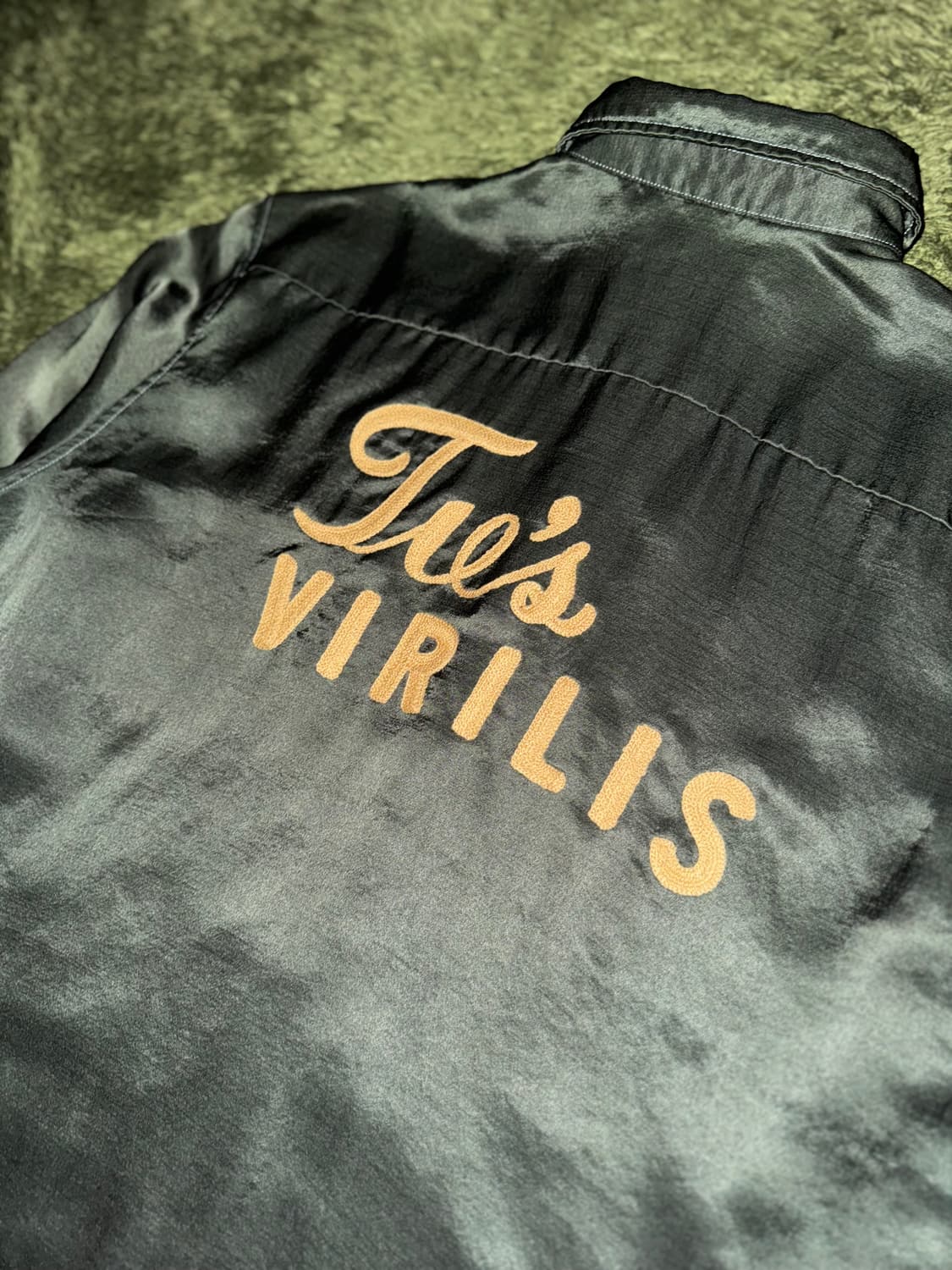 [50] 토가 비릴리스 엠브로이더리 사틴 웨스턴 셔츠 그린 상품이미지2