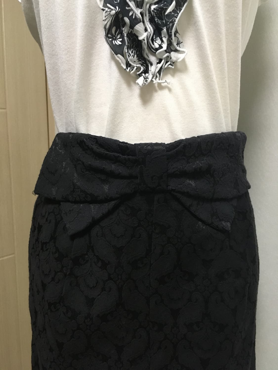 빈티지 왕리본 고딕 블랙 리본 로걀 스커트 리즈리사 갸루일브히메갸루 상품이미지1