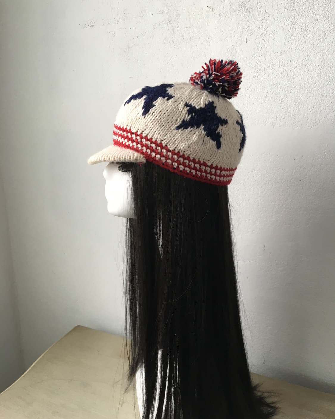 pom star pattenrn knit cap 상품이미지1