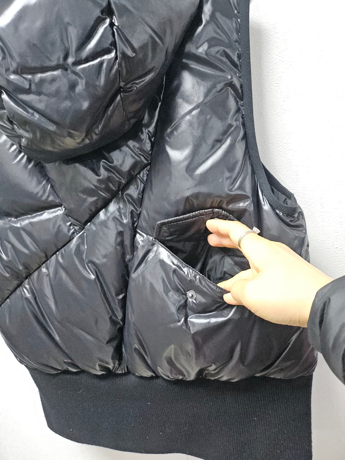 코오롱스포츠 구스 블랙 후드 패딩 조끼 95 상품이미지4