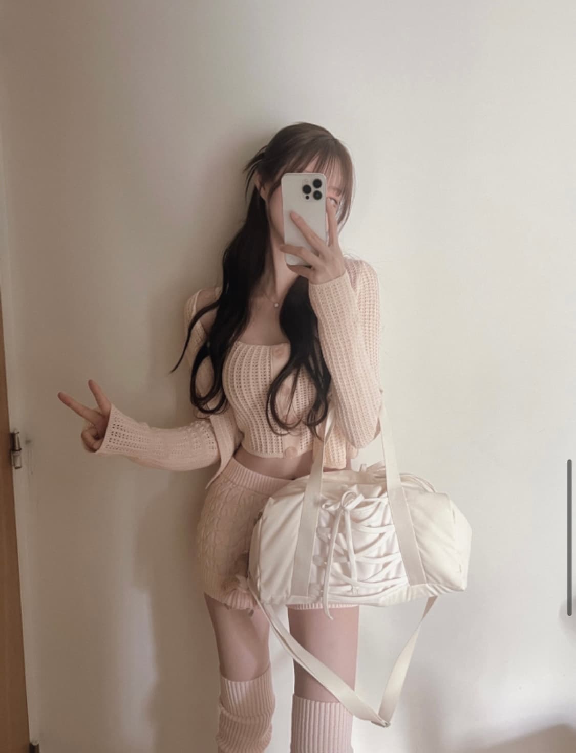 [라벨르블랑]르 코튼 니트 세트 + 비스코스 니트 팬츠 상품이미지2