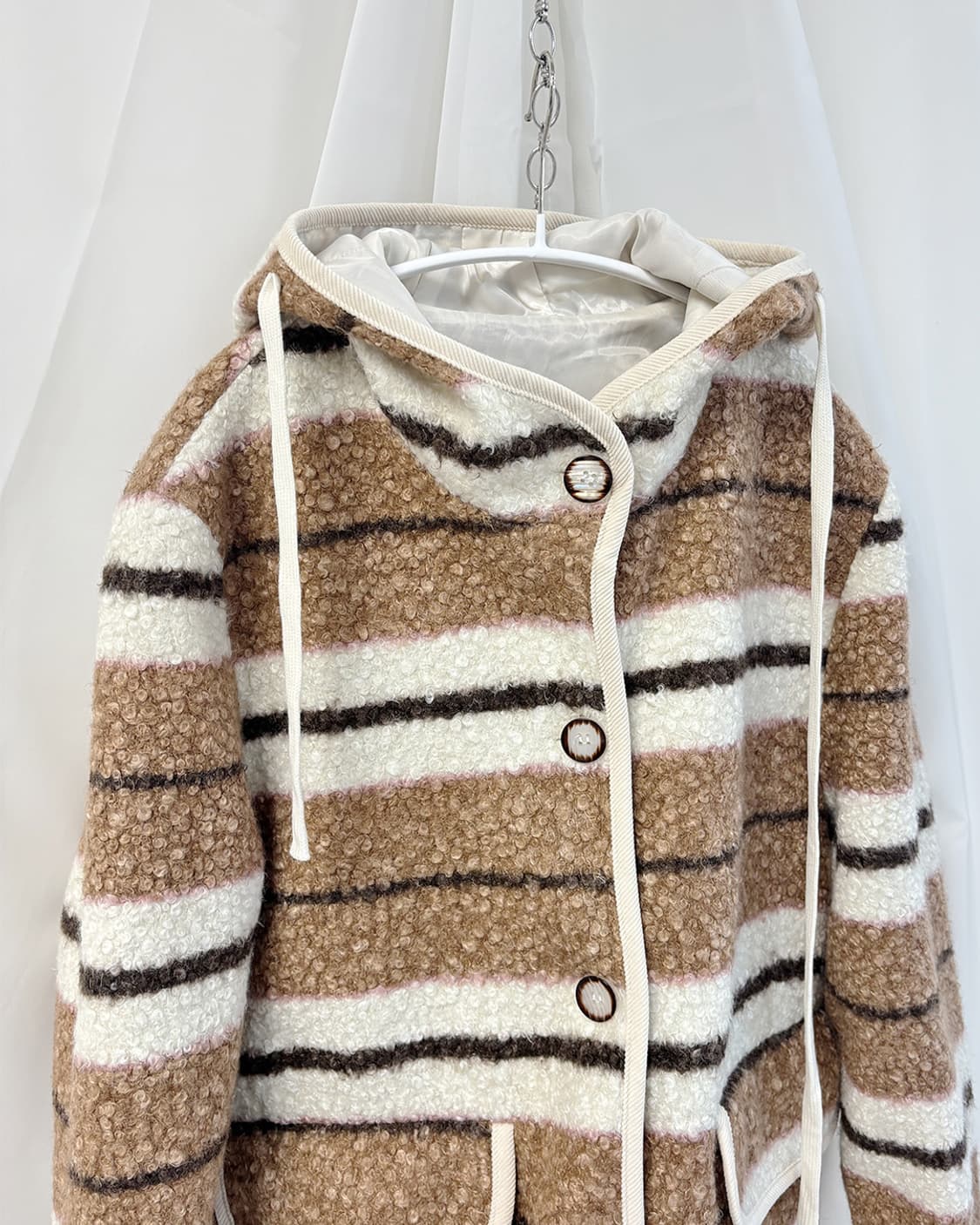 nerd bear boucle stripe hoodie jumper 상품이미지8