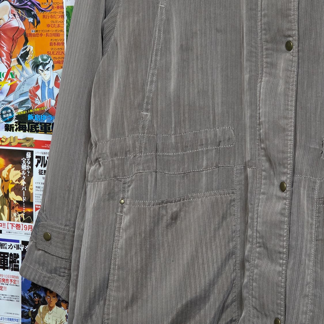 JPN 브라운 스트라이프 야상 자켓 상품이미지4