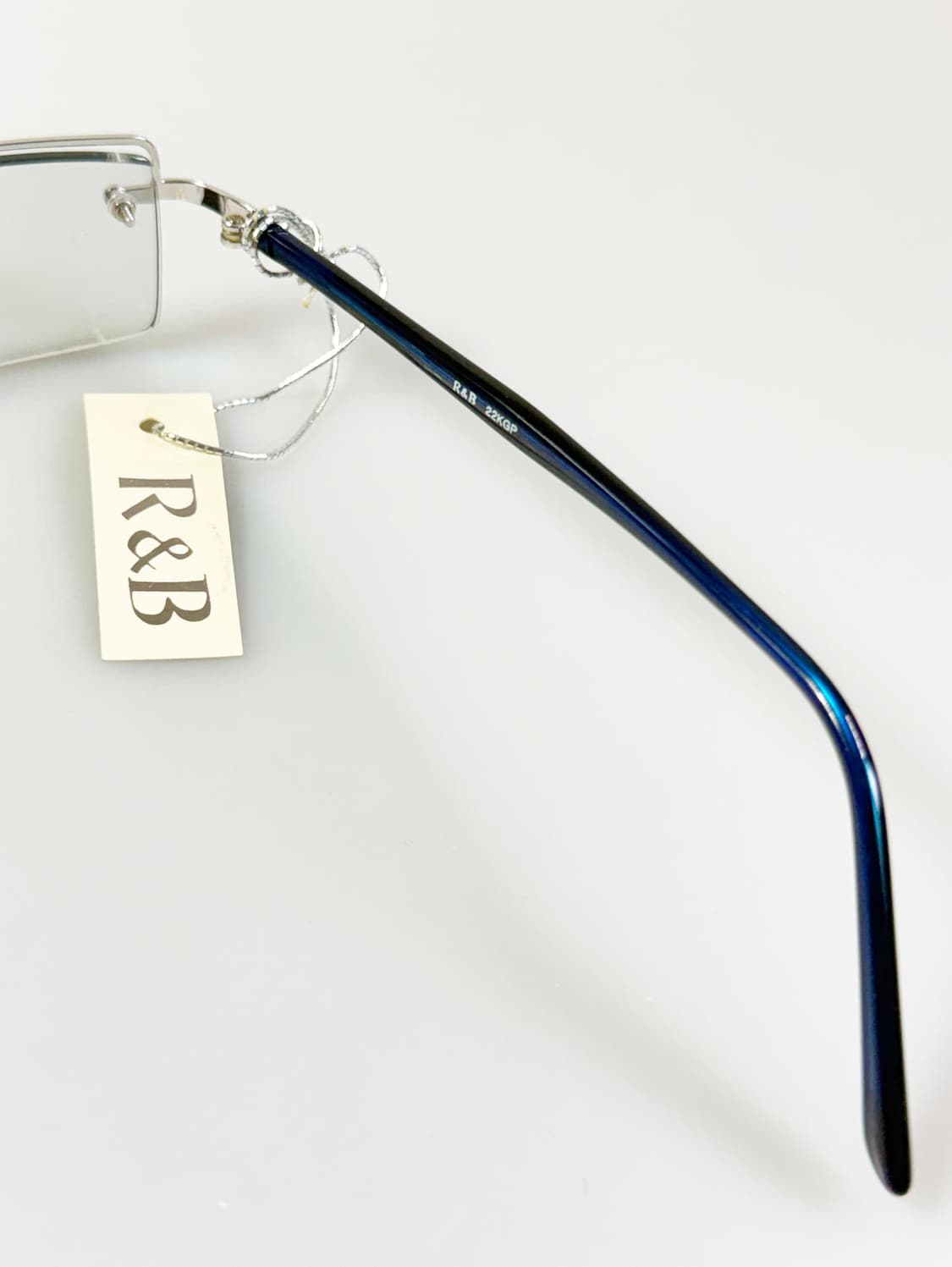 R&B EYEWEAR 반무테 스퀘어 실버 메탈 빈티지 안경 상품이미지6