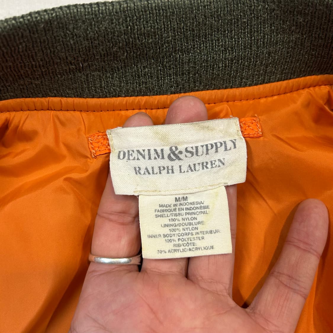 M) 데님앤서플라이 랄프로렌 밀리터리 패치 MA-1 항공점퍼 상품이미지8