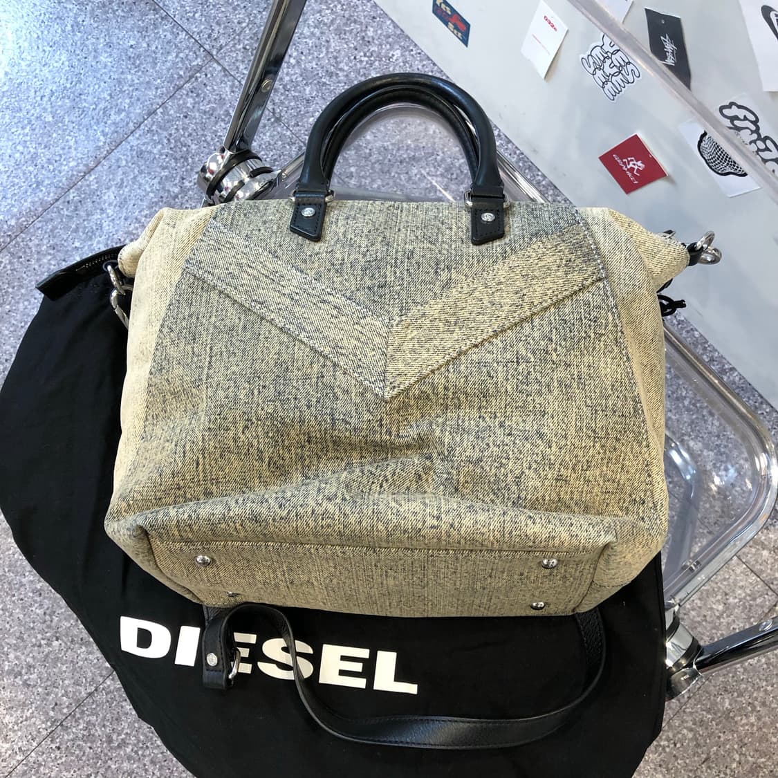 디젤 2way 숄더백 토트백 상품이미지4