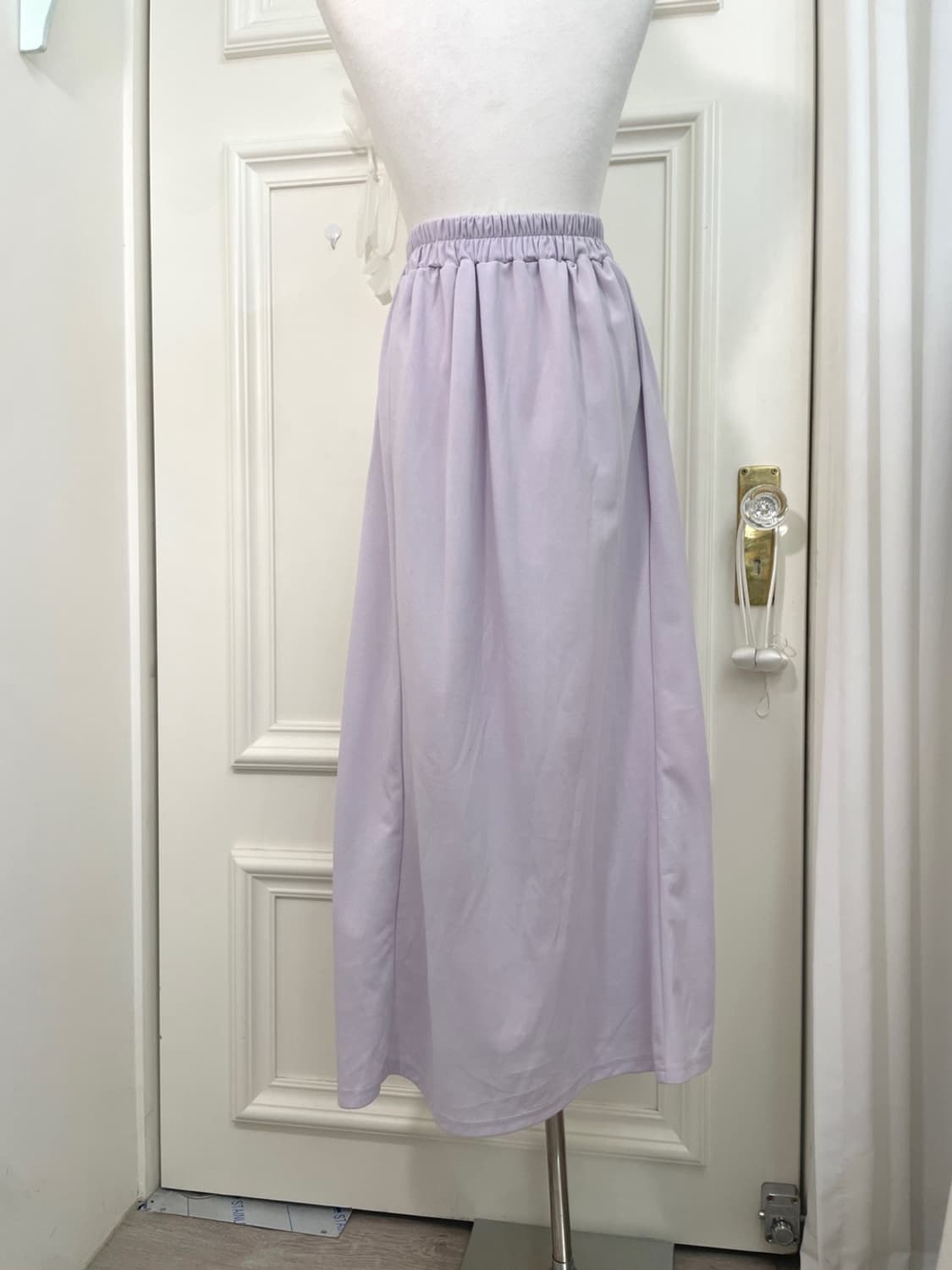 lavender a-line banding long skirt 상품이미지4