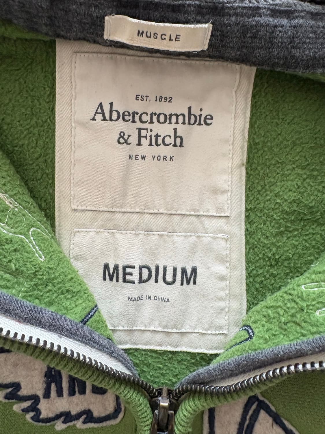 아베크롬비 후드집업 양홍원 그린 m 상품이미지2