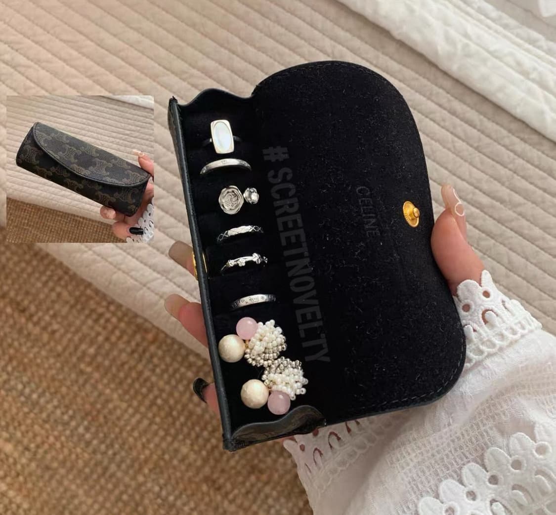 셀린느 트리옹페 쥬얼리 케이스 브라운 상품이미지3