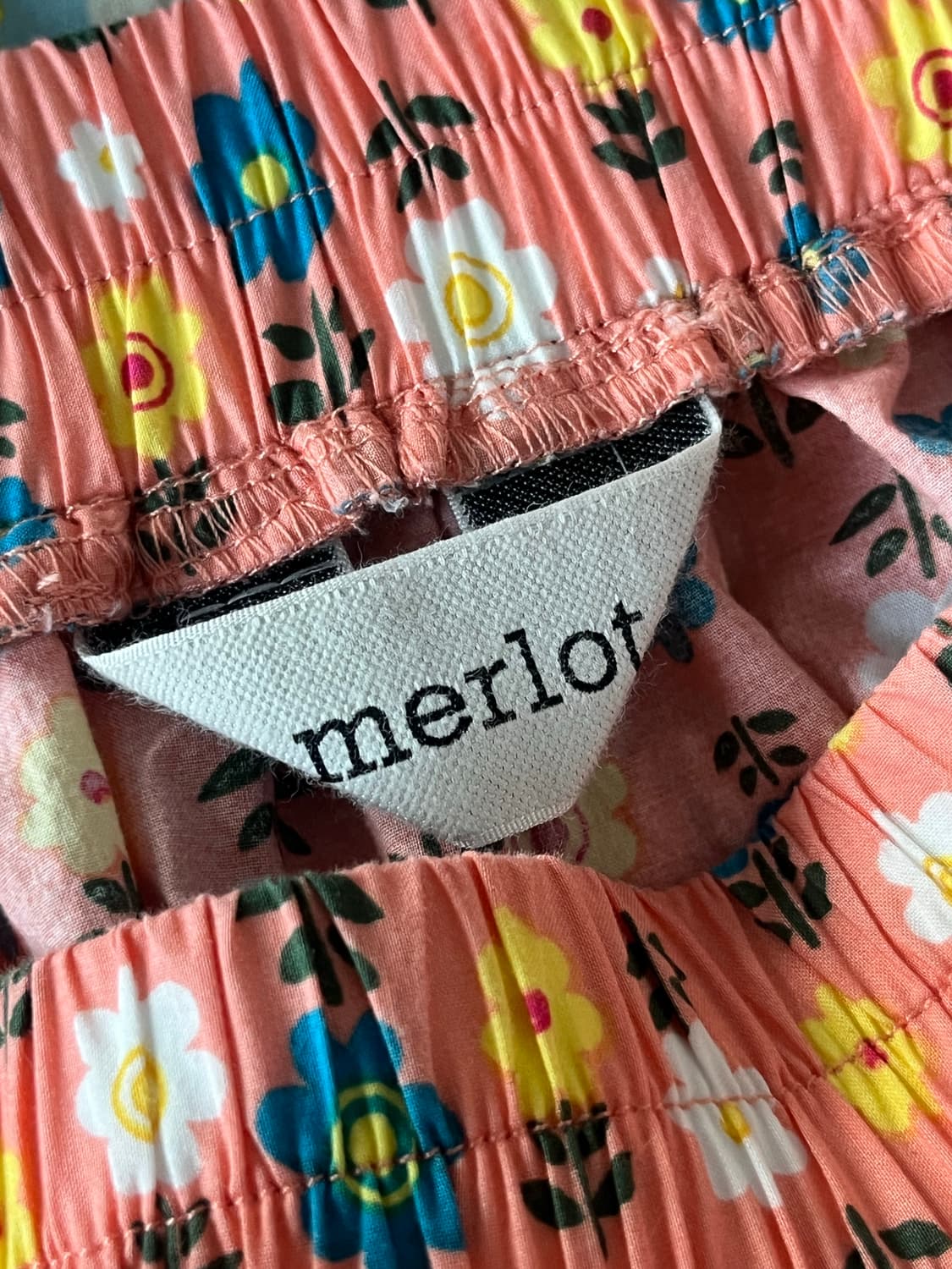 Merlot 플로럴 배색 스커트 상품이미지4