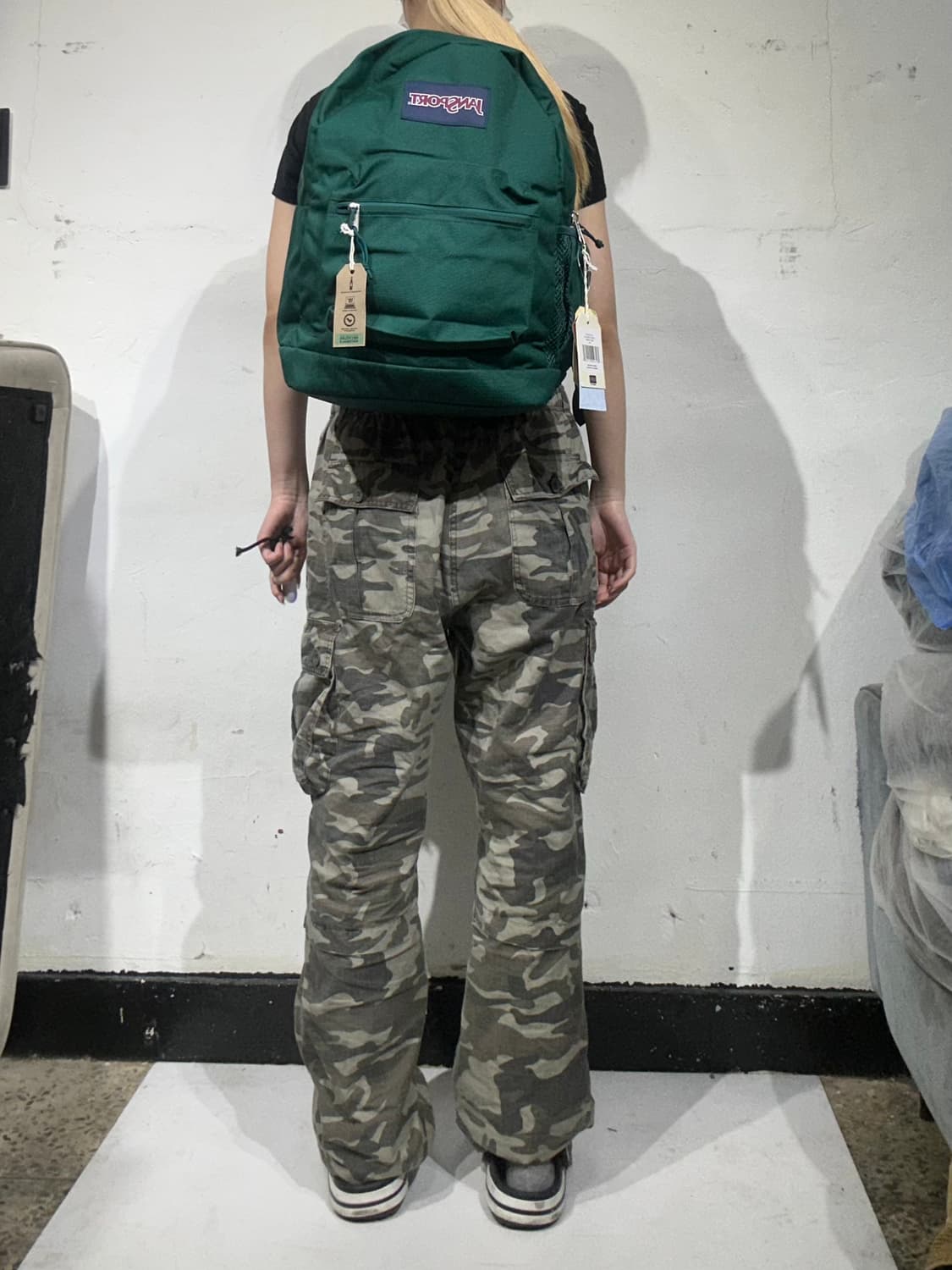 잔스포츠 그린 희귀 매물 새상품 백팩 가방 상품이미지3