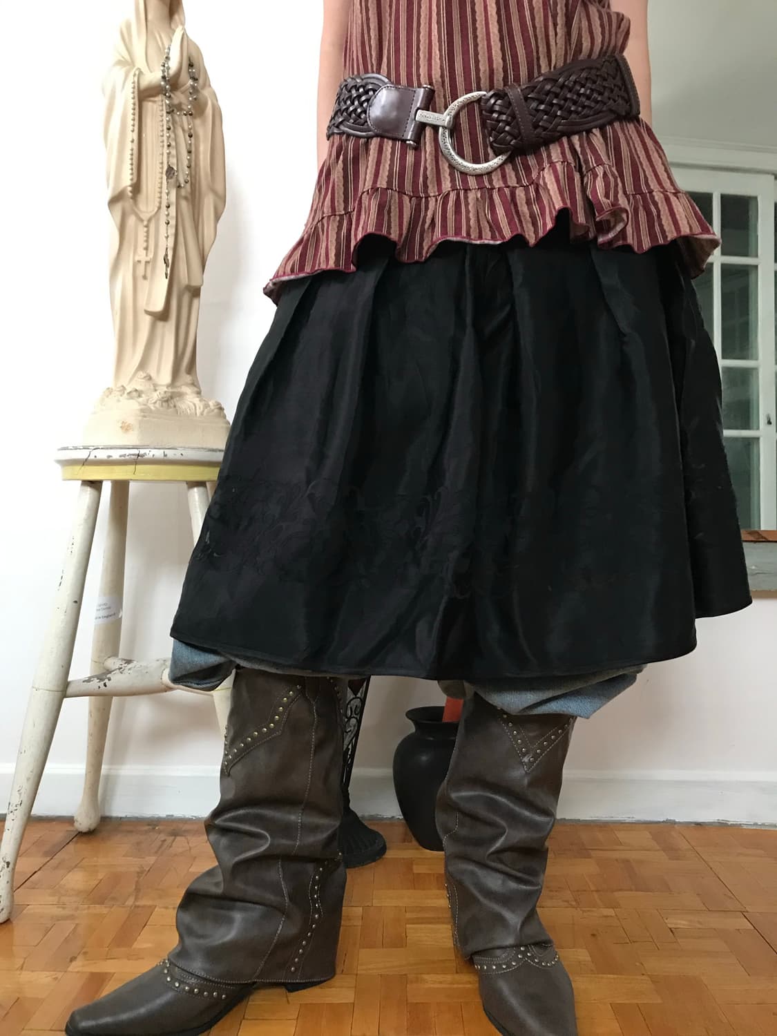 vintage pattern skirt 상품이미지5