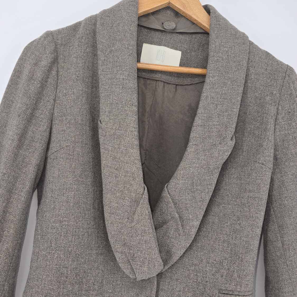 KUHO 브라운 여성 크롭 모직 자켓  XS 상품이미지10