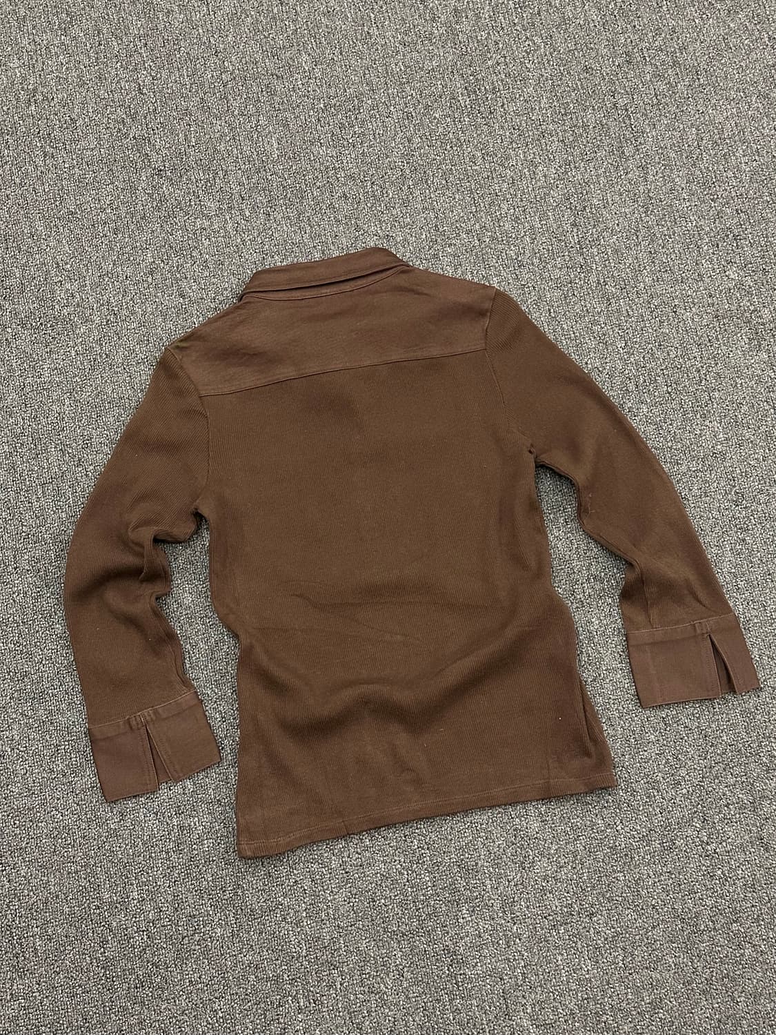 38)Japanese vintage 여성 브라운 카라 니트 셔츠 상품이미지2