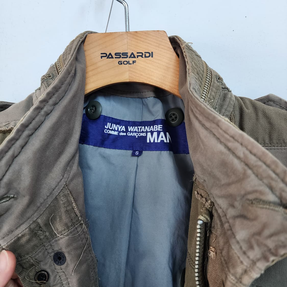 준야 와타나베 카키 패치워크 야상 자켓 상품이미지2