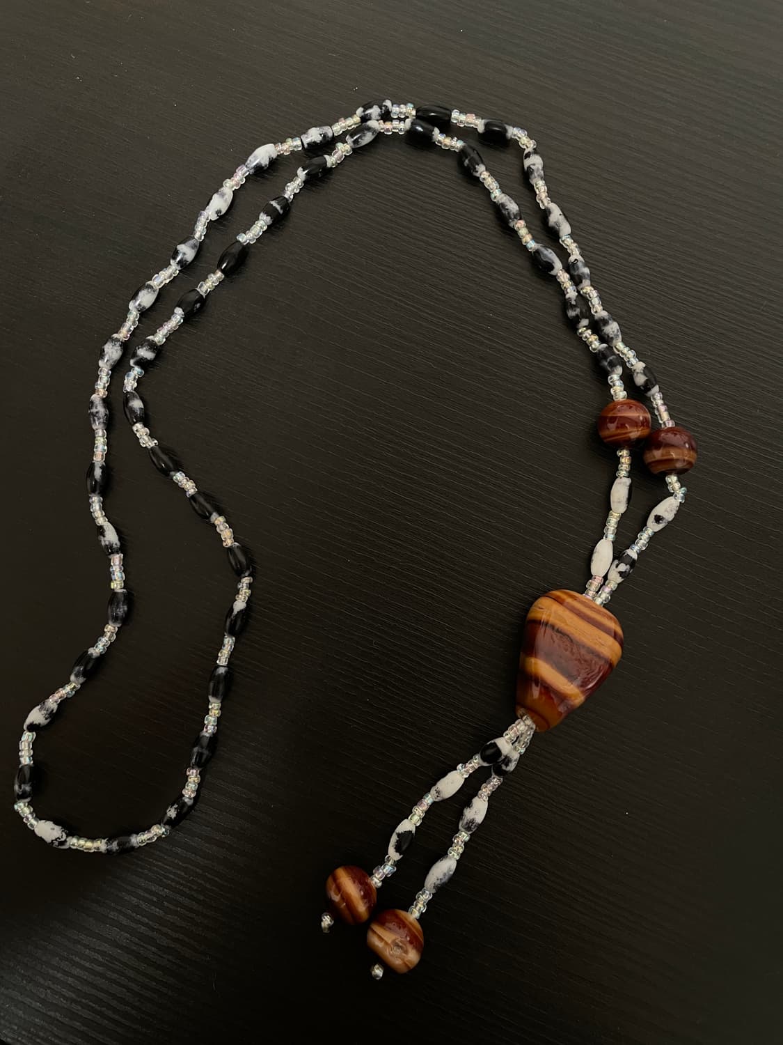 빈티지 오리엔탈 히피 비즈 롱목걸이 상품이미지2