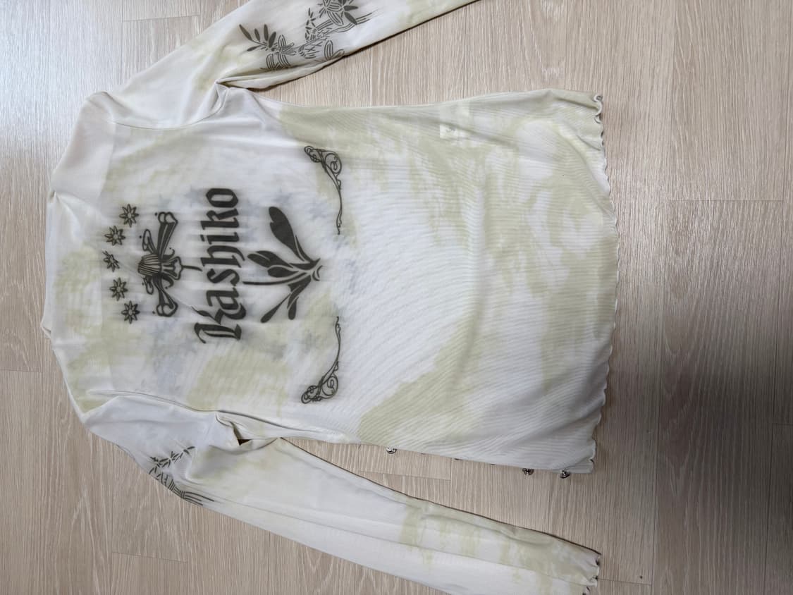 Kashiko 잉크 페인팅 메쉬 탑 상품이미지2