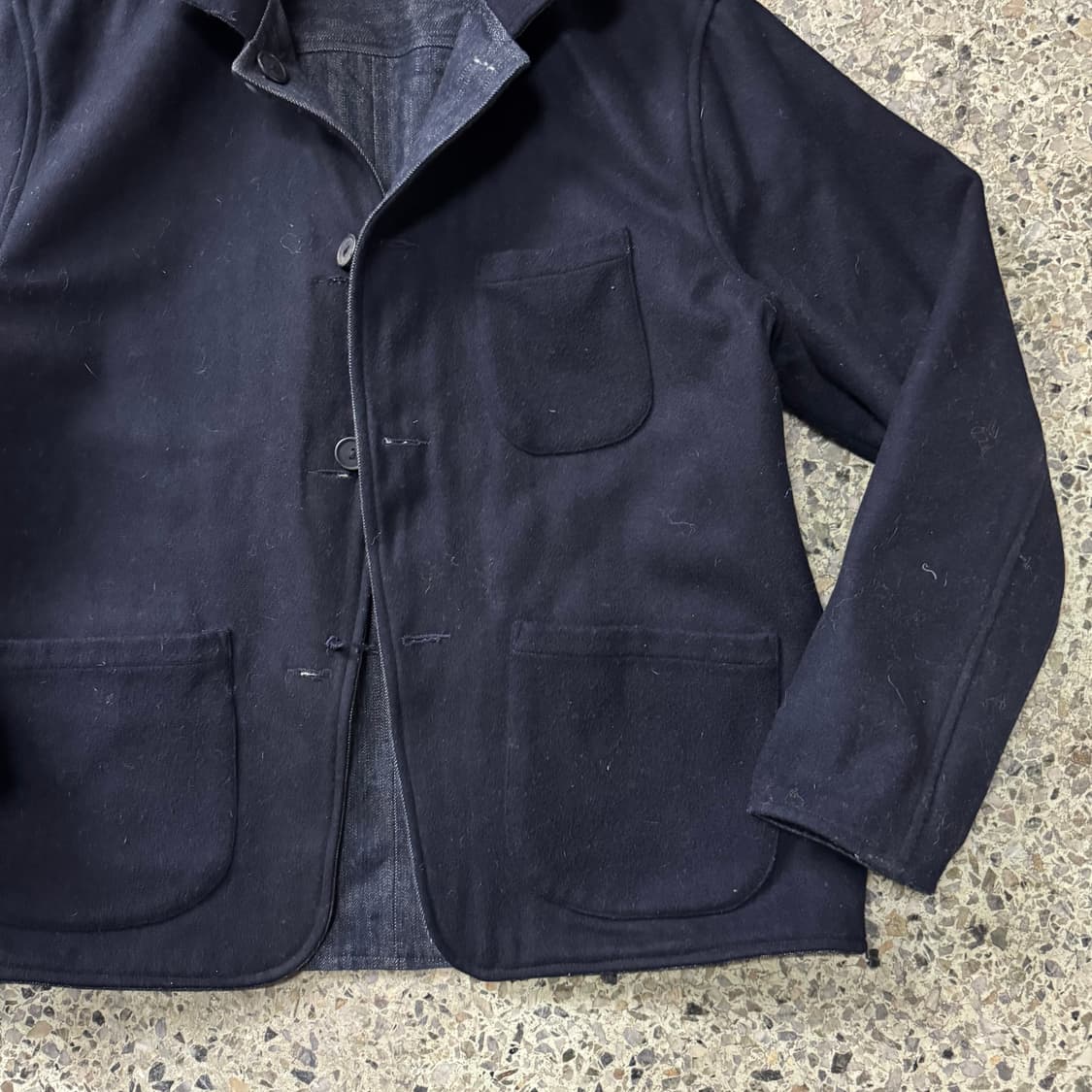 [M~L] Evan Kinori 이반키노리 양면 데님 울 초어 자켓 상품이미지8